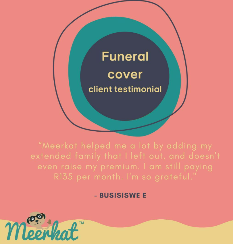 funeral cover client review Meerkat